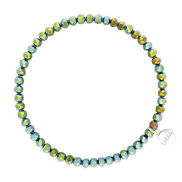 Lizas Knoxville 4mm Crystal Bracelet- Green Metallic