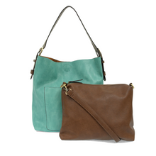 Joy Susan Classic Hobo True Turquoise with Coffee Handle