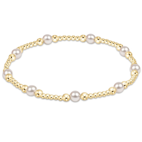 enewton Classic Purpose pattern 4mm bead bracelet-Pearl