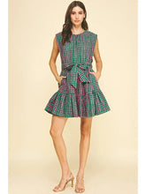 Pinch Pink/Green Polka Dot Tiered Mini Dress