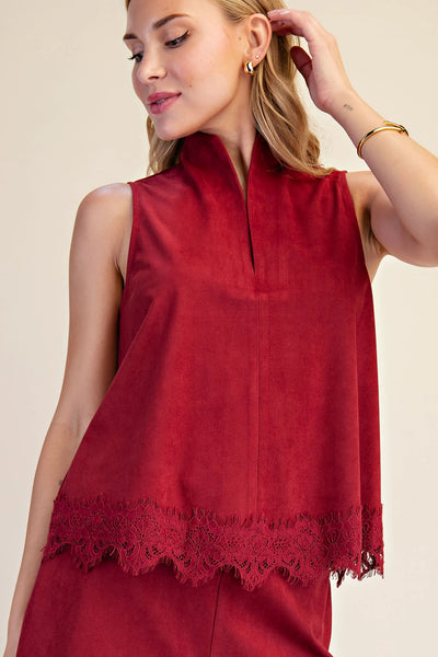 Celeste Top in Burgandy