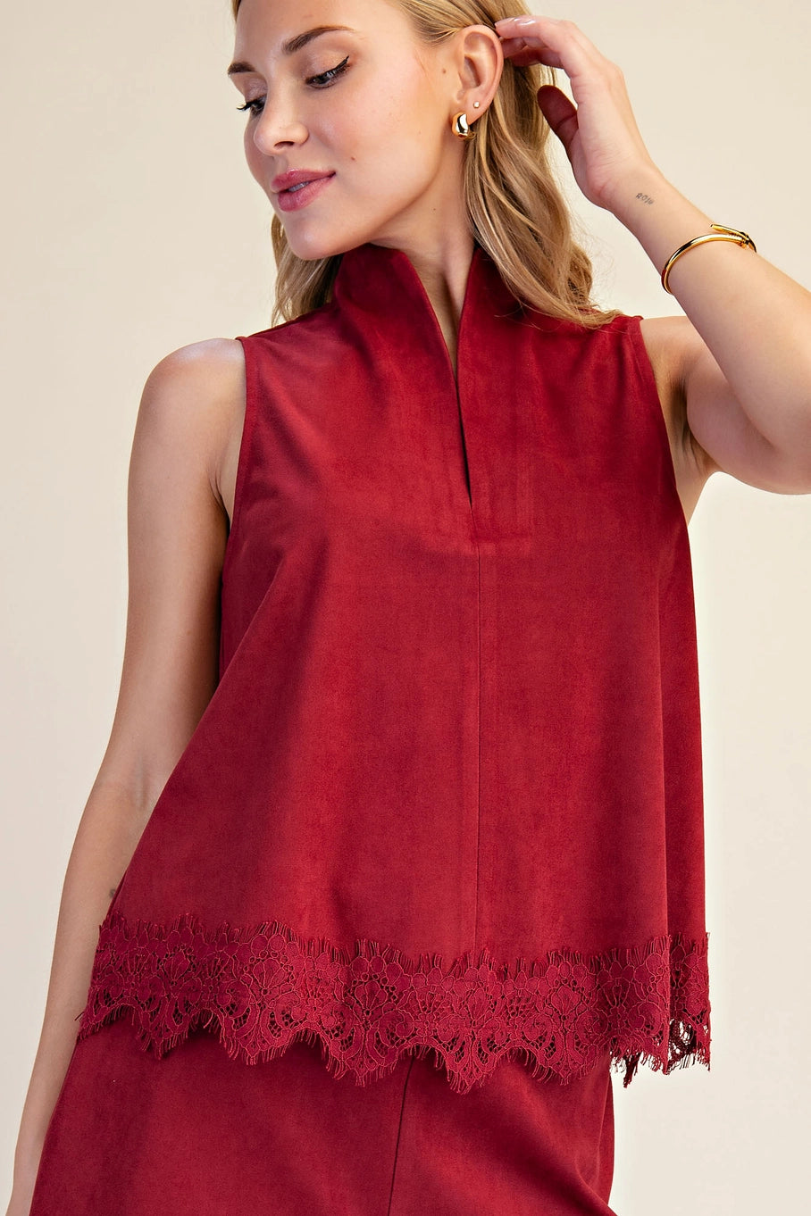 Celeste Top in Burgandy