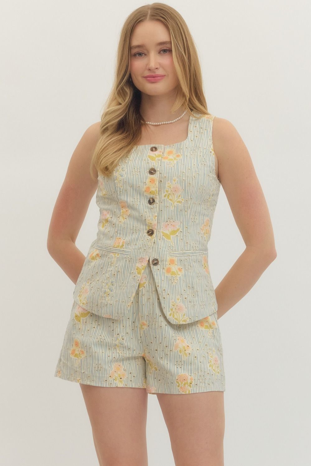 Entro Printed sleeveless vest