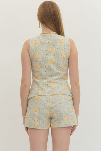 Entro Printed sleeveless vest