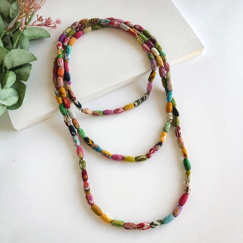 Fair Trade Demi Kantha Wrap Necklace