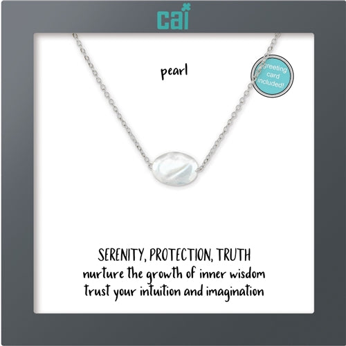 Single Gemstone Necklace Pearl