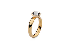 Qudo Gold Sm Ring with Canino Top