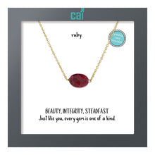 Single Gemstone Necklace Ruby