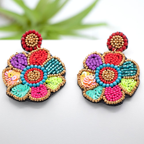 Hibiscus Earrings Multi