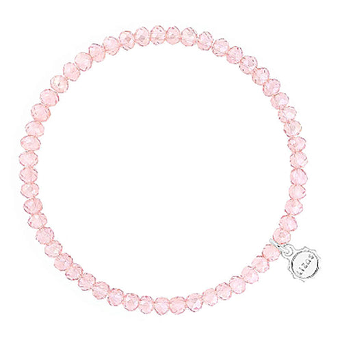 Lizas Knoxville 4mm Crystal Bracelet- Misty Rose