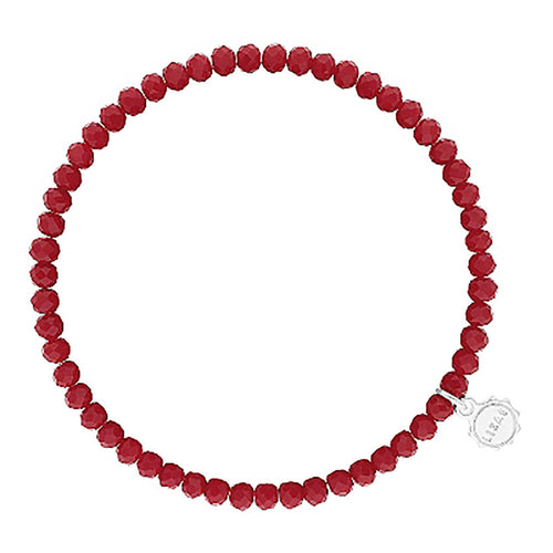 Lizas Knoxville 4mm Crystal Bracelet- Red