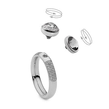 Qudo Stainless Deluxe Ring with Tondo Deluxe Top