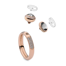 Qudo Rose Gold Deluxe Ring with Tondo Deluxe Top